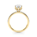 Pear Hidden Floral Pavé Engagement Ring DiamondStatus