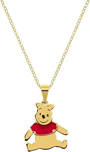 Disney Winnie The Pooh Gold Pendant Necklace