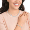 Swarovski Una Angelic Full Set Round Silver Tennis 5367853 Swarovski