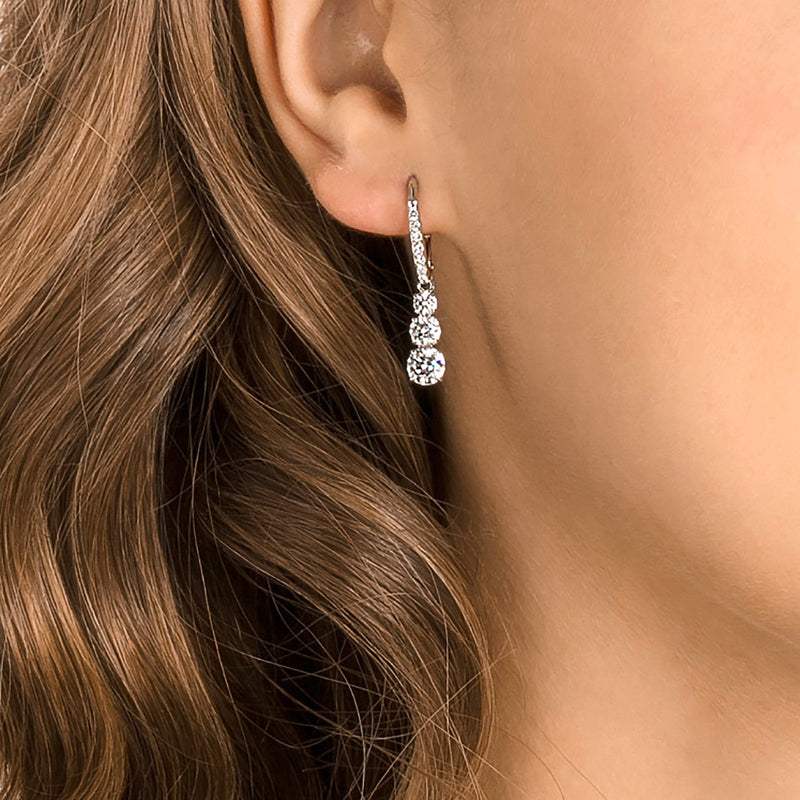 Swarovski Stilla Attract Trilogy Hoop Earrings 5416155