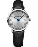 Raymond Weil Toccata Men's Watch Silver Dial Black Leather 5485-STC-00658