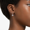 Stilla Round Drop Earrings Rose Gold Swarovski