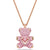 Swarovski Pink Teddy Pendant Necklace Rose Gold 5642976