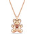 Swarovski Pink Teddy Pendant Necklace Rose Gold 5642976