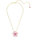Swarovski Idyllia Flower Pendant Necklace Gold Pink 5650569