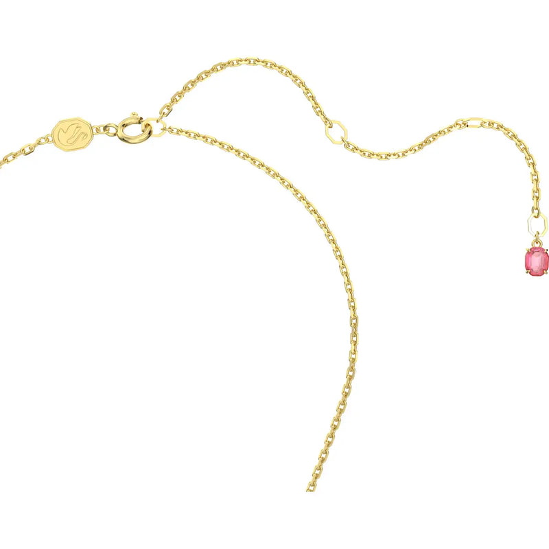 Swarovski Idyllia Flower Pendant Necklace Gold Pink 5650569