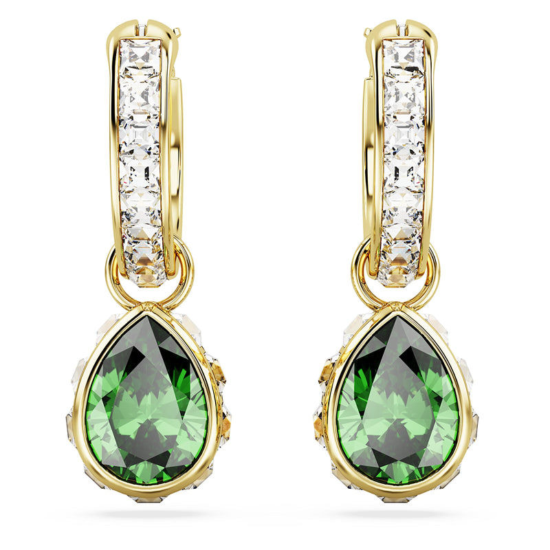 Swarovski Stilla Drop Earrings Green Pear 5662922