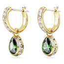 Swarovski Stilla Drop Earrings Green Pear 5662922