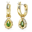 Swarovski Stilla Drop Earrings Green Pear 5662922