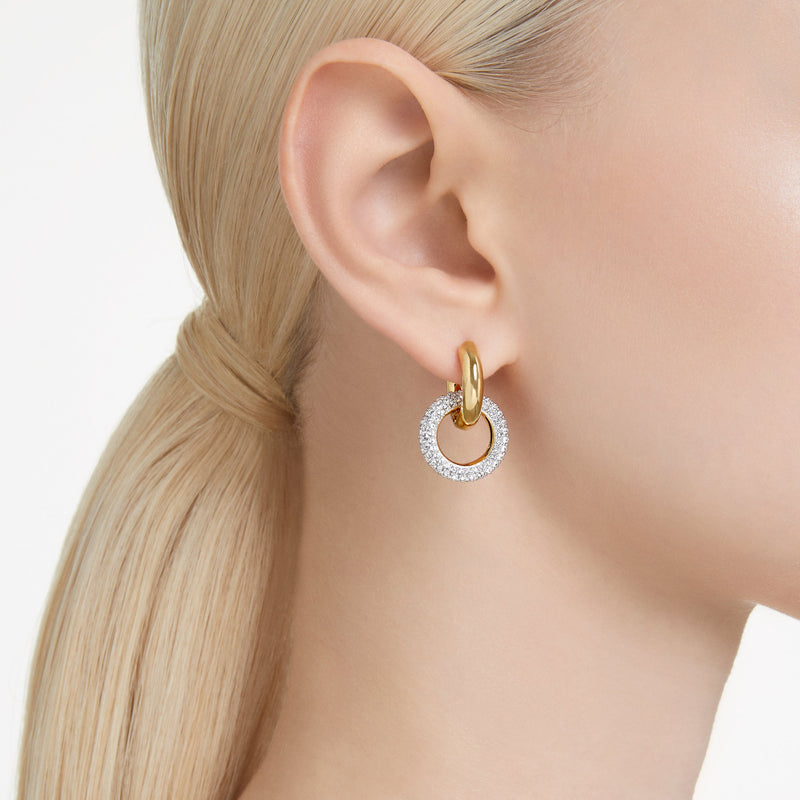 Swarovski Dextera Interlocking Hoop Drop Earrings 5668818