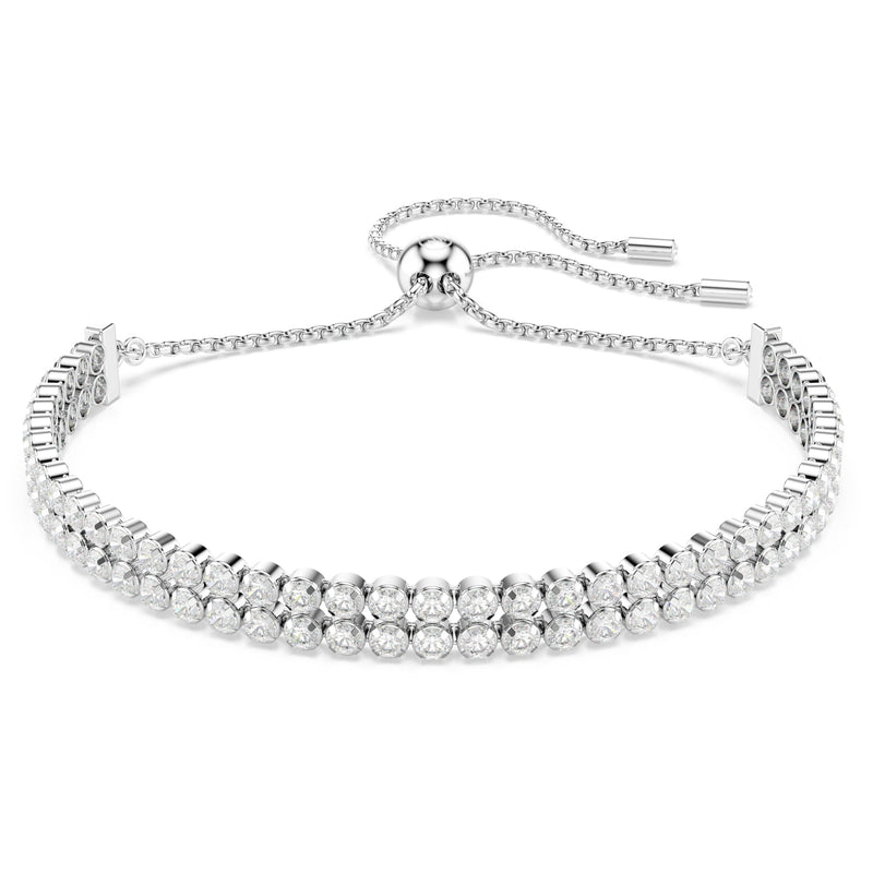 Swarovski Matrix Double Tennis Bracelet Silver 5678252