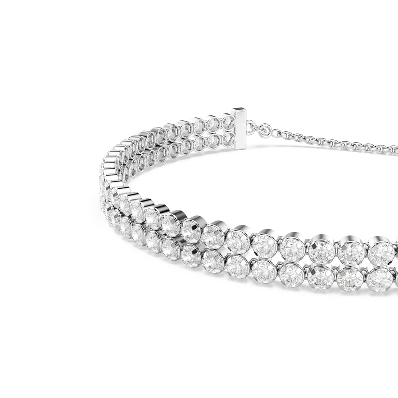 Swarovski Matrix Double Tennis Bracelet Silver 5678252