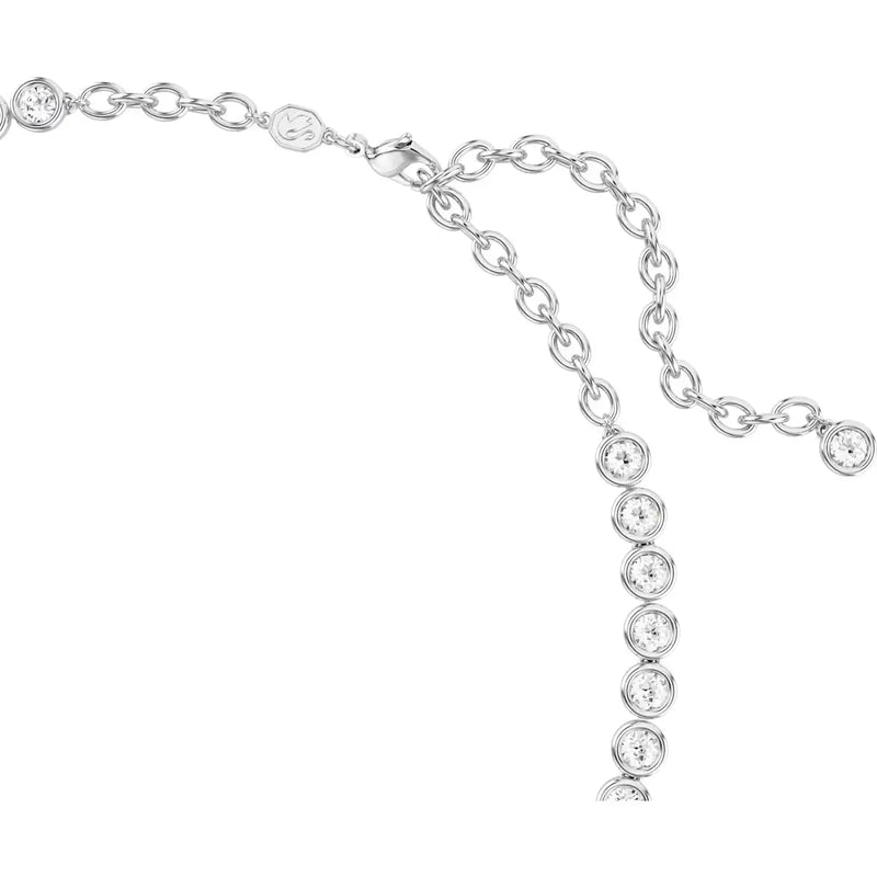 Swarovski Imber Tennis Necklace Round Cut Silver 5682595