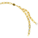 Swarovski Constella Paperclip Necklace Round Cut Gold 5683354