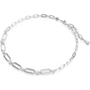 Swarovski Constella Paperclip Necklace Round Cut Silver 5683360