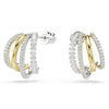 Swarovski Hyperbola Hoop Earrings Two-Tone 5689718 Swarovski