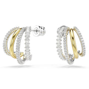 Swarovski Hyperbola Hoop Earrings Two-Tone 5689718 Swarovski