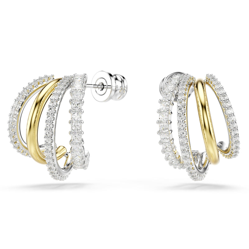 Swarovski Hyperbola Hoop Earrings Two-Tone 5689718