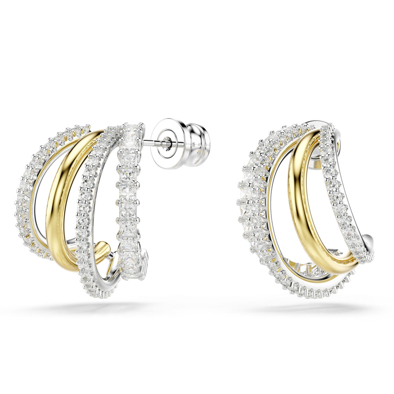 Swarovski Hyperbola Hoop Earrings Two-Tone 5689718
