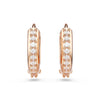 Swarovski Matrix Hoop Earrings Round Rose Gold 5690669 Swarovski