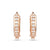 Swarovski Matrix Hoop Earrings Round Rose Gold 5690669