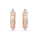 Swarovski Matrix Hoop Earrings Round Rose Gold 5690669