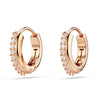 Swarovski Matrix Hoop Earrings Round Rose Gold 5690669 Swarovski