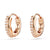 Swarovski Matrix Hoop Earrings Round Rose Gold 5690669