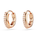 Swarovski Matrix Hoop Earrings Round Rose Gold 5690669