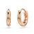 Swarovski Matrix Hoop Earrings Round Rose Gold 5690669