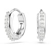 Swarovski Matrix Round Hoop Earrings Silver 5690670 Swarovski