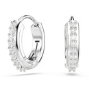 Swarovski Matrix Round Hoop Earrings Silver 5690670