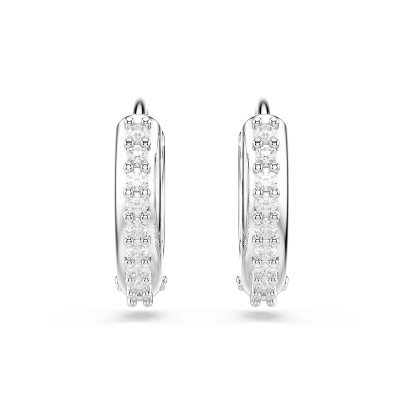 Swarovski Matrix Round Hoop Earrings Silver 5690670