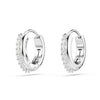 Swarovski Matrix Round Hoop Earrings Silver 5690670 Swarovski