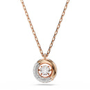 Swarovski Dextera Pendant Necklace Rose Gold Round 5692257
