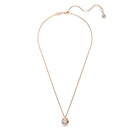 Swarovski Dextera Pendant Necklace Rose Gold Round 5692257