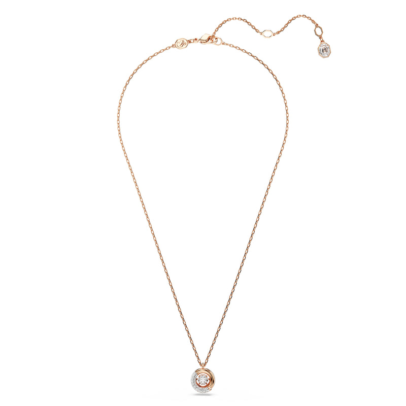 Swarovski Dextera Pendant Necklace Rose Gold Round 5692257