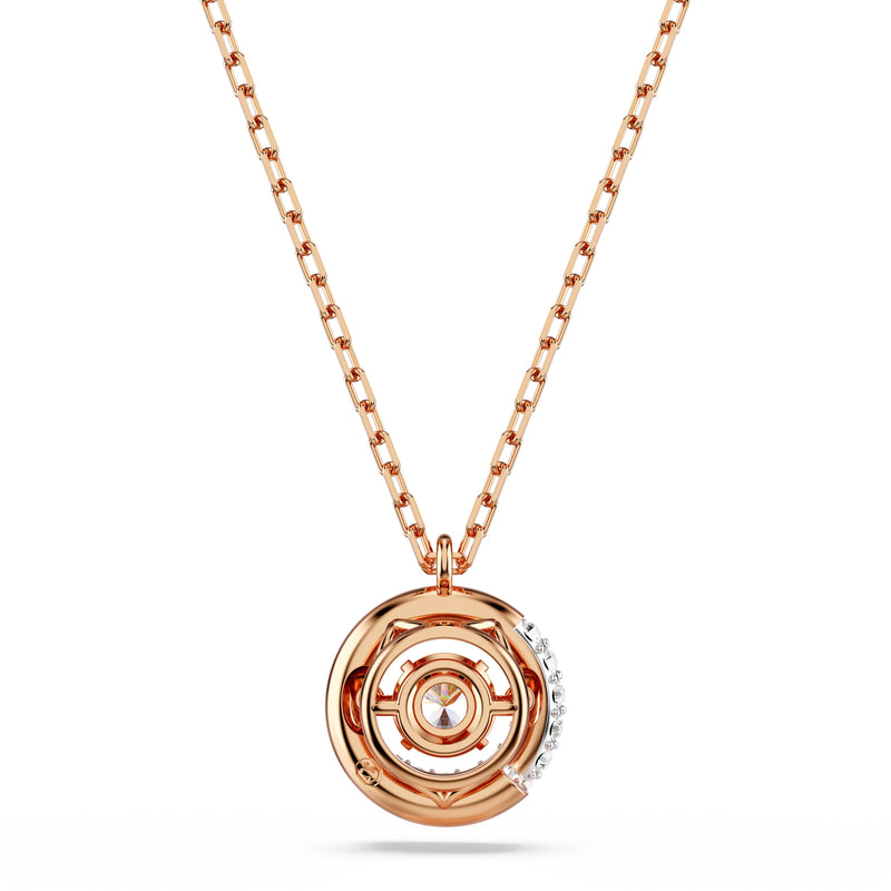 Swarovski Dextera Pendant Necklace Rose Gold Round 5692257