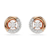 Swarovski Dextera Stud Earrings Round Rose Gold 5692258 Swarovski