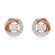 Swarovski Dextera Stud Earrings Round Rose Gold 5692258