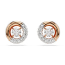 Swarovski Dextera Stud Earrings Round Rose Gold 5692258