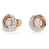 Swarovski Dextera Stud Earrings Round Rose Gold 5692258 Swarovski