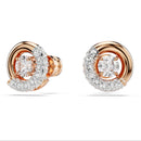 Swarovski Dextera Stud Earrings Round Rose Gold 5692258