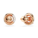 Swarovski Dextera Stud Earrings Round Rose Gold 5692258