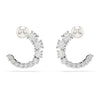 Swarovski Matrix Hoop Earrings Crystal Pearl 5692260 Swarovski