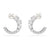 Swarovski Matrix Hoop Earrings Crystal Pearl Silver 5692260