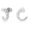 Swarovski Matrix Hoop Earrings Crystal Pearl 5692260 Swarovski