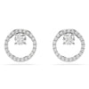 Swarovski Constella Stud Earrings Silver Round 5692262 Swarovski