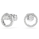 Swarovski Constella Stud Earrings Silver Round 5692262