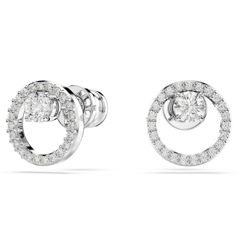 Swarovski Constella Stud Earrings Silver Round 5692262